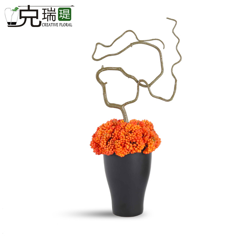 克瑞瑅新中式小品茶几客厅装饰仿真花软装饰品摆件 G80090