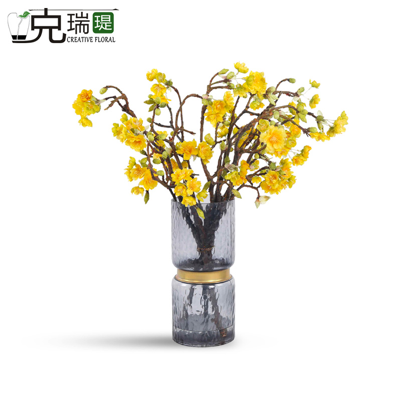 克瑞瑅现代简约玄关背景台客厅装饰仿真花软装饰品摆件  G40279