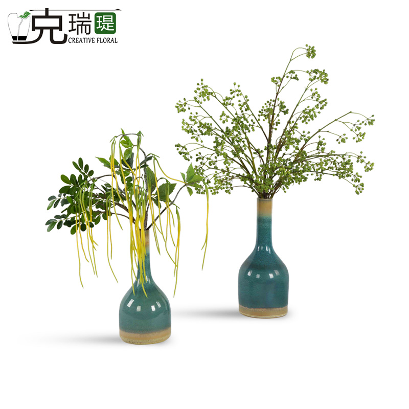 克瑞瑅新中式玄关背景台客厅装饰仿真花软装饰品摆件 G40270 G40271