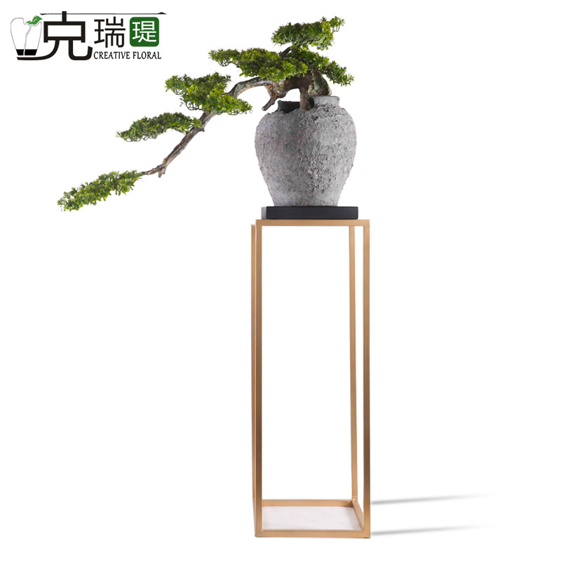 克瑞瑅现代简约落地花艺客厅装饰仿真花软装饰品摆件 G30028