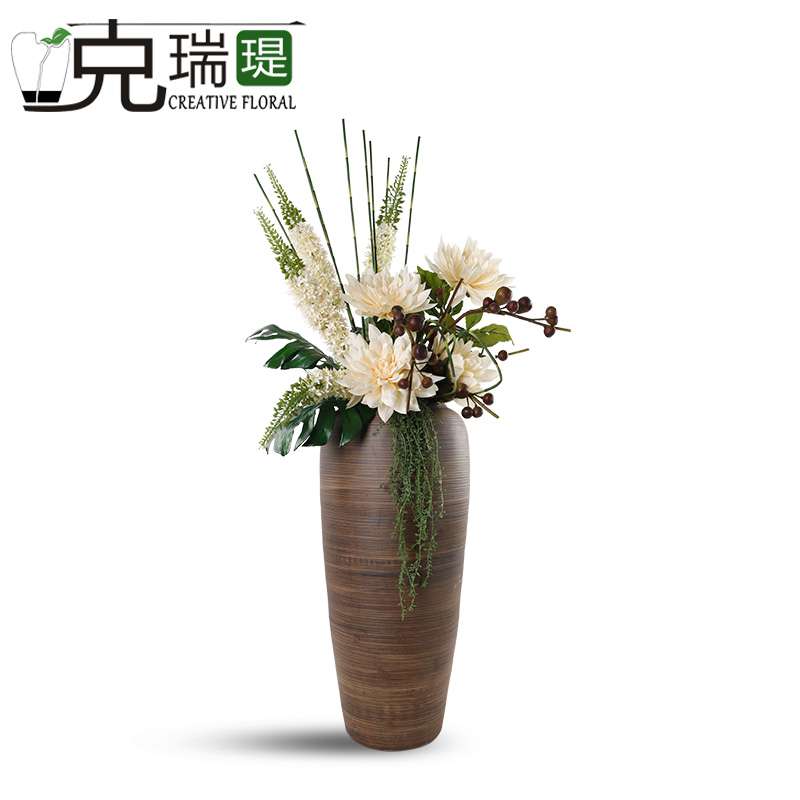 克瑞瑅新中式电视柜花艺客厅装饰仿真花软装饰品摆件 G160001