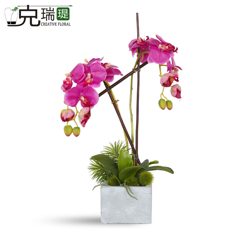 克瑞瑅北欧风玄关背景台客厅装饰仿真花软装饰品摆件 G40213