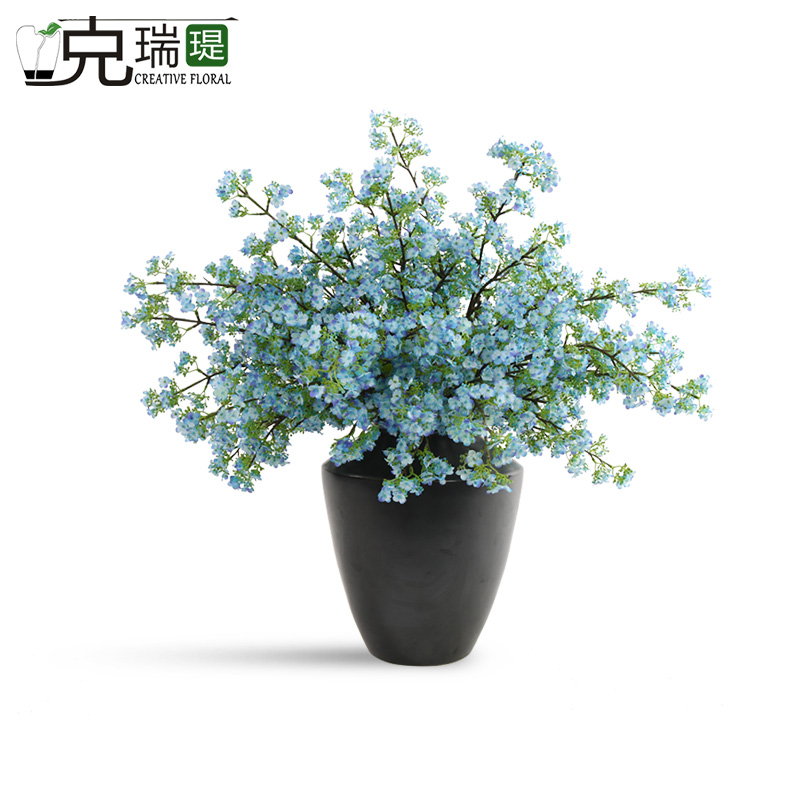 克瑞瑅新中式前台转角客厅装饰仿真花软装饰品摆件 G50015
