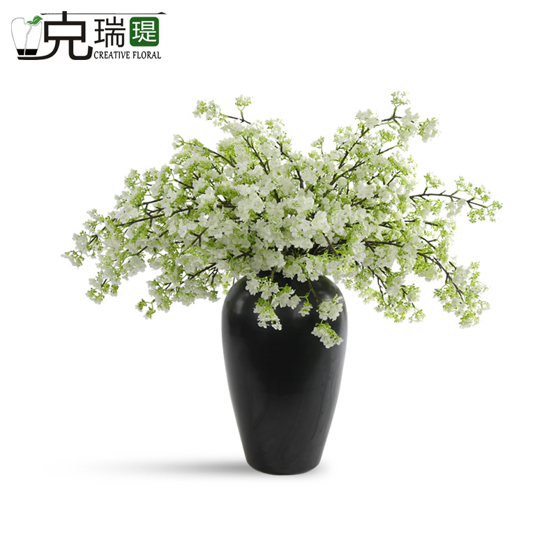 克瑞瑅新中式前台转角客厅装饰仿真花软装饰品摆件 G50013