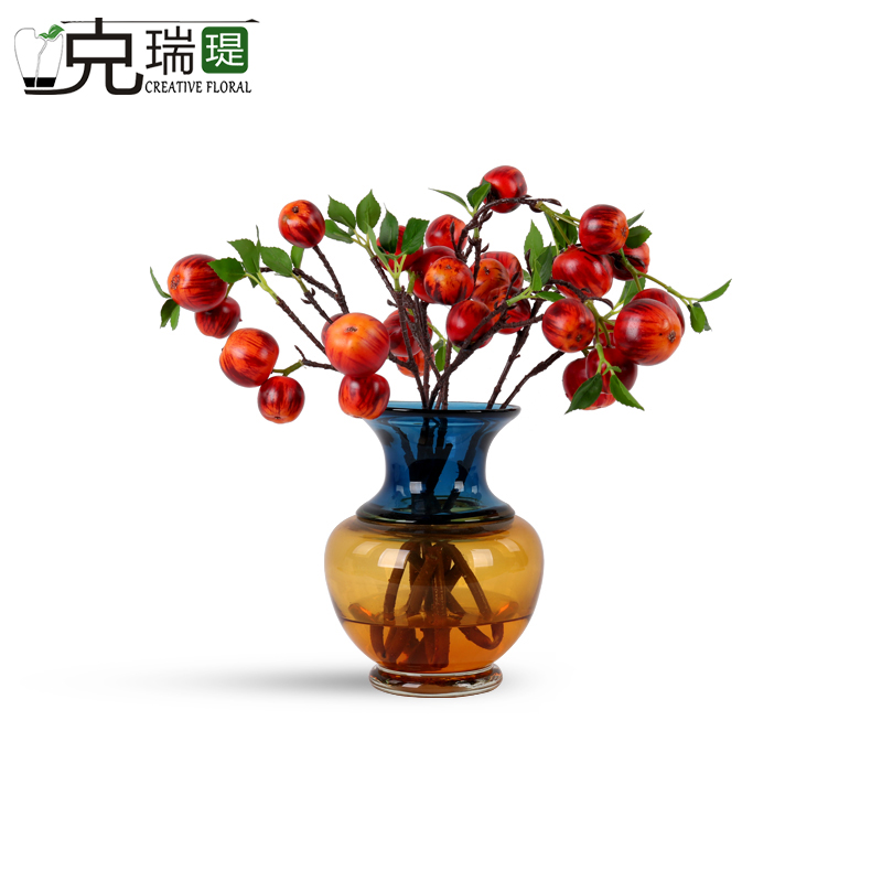 克瑞瑅现代简约玄关背景台客厅装饰仿真花软装饰品摆件 G40085