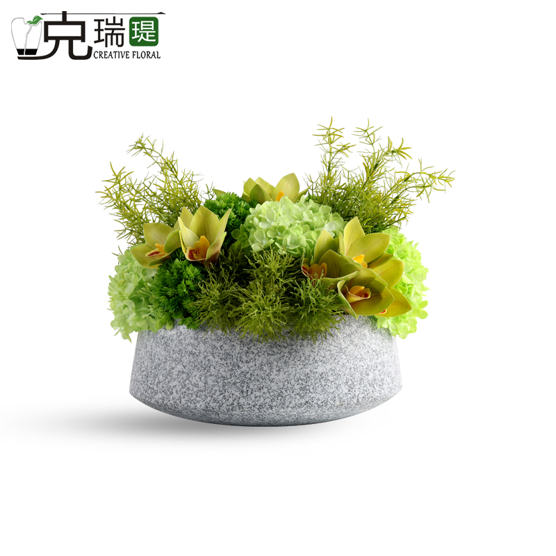 克瑞瑅田园玄关背景台客厅装饰仿真花软装饰品摆件 G40013